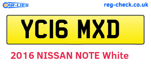 YC16MXD are the vehicle registration plates.