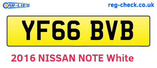 YF66BVB are the vehicle registration plates.