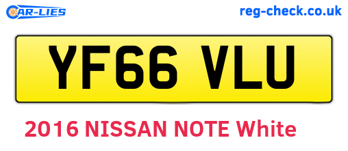 YF66VLU are the vehicle registration plates.