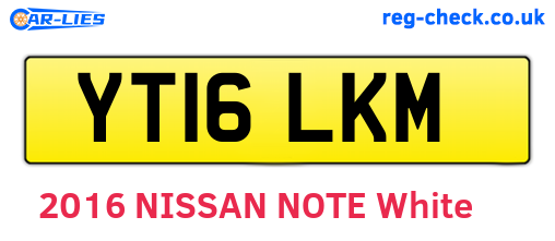 YT16LKM are the vehicle registration plates.