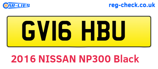 GV16HBU are the vehicle registration plates.