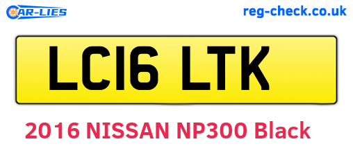 LC16LTK are the vehicle registration plates.