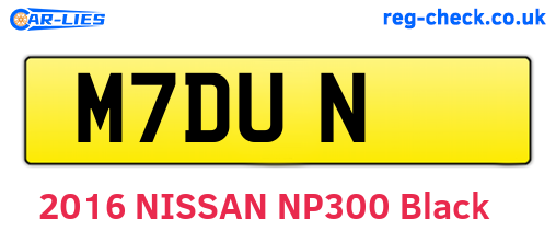 M7DUN are the vehicle registration plates.