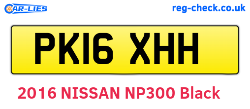 PK16XHH are the vehicle registration plates.
