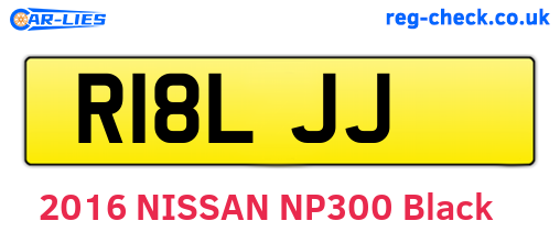 R18LJJ are the vehicle registration plates.