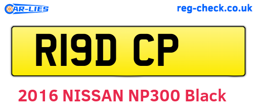 R19DCP are the vehicle registration plates.