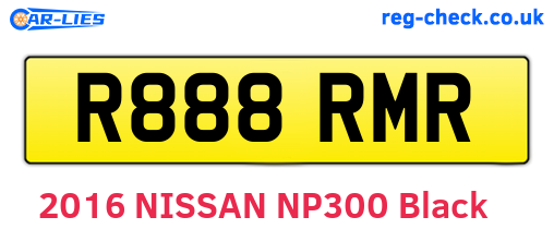 R888RMR are the vehicle registration plates.