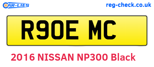 R90EMC are the vehicle registration plates.