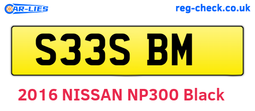 S33SBM are the vehicle registration plates.