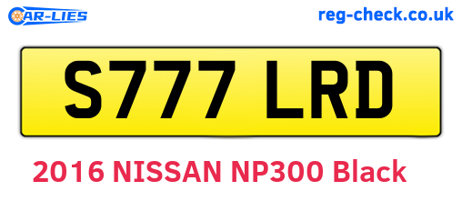 S777LRD are the vehicle registration plates.
