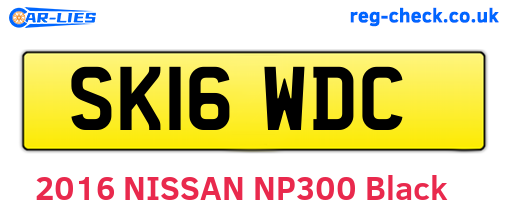 SK16WDC are the vehicle registration plates.