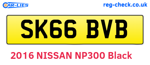 SK66BVB are the vehicle registration plates.