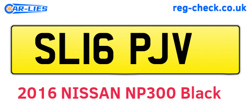 SL16PJV are the vehicle registration plates.
