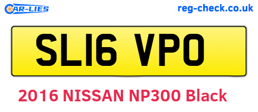 SL16VPO are the vehicle registration plates.