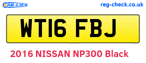 WT16FBJ are the vehicle registration plates.