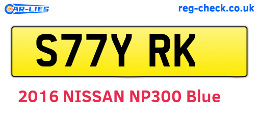 S77YRK are the vehicle registration plates.