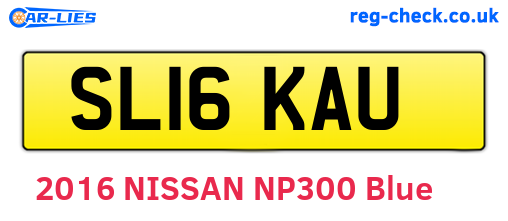 SL16KAU are the vehicle registration plates.