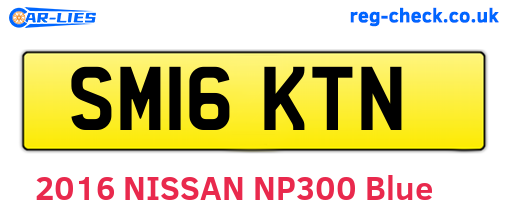 SM16KTN are the vehicle registration plates.