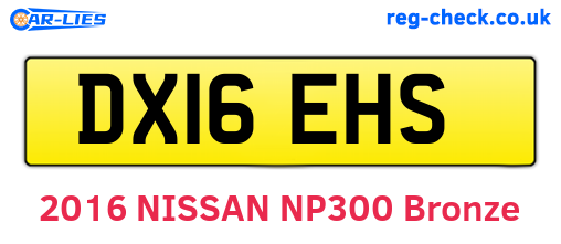 DX16EHS are the vehicle registration plates.