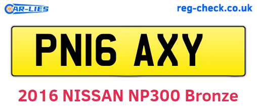 PN16AXY are the vehicle registration plates.