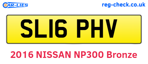 SL16PHV are the vehicle registration plates.