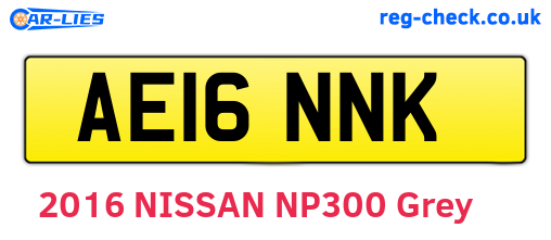 AE16NNK are the vehicle registration plates.