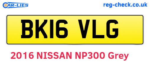 BK16VLG are the vehicle registration plates.