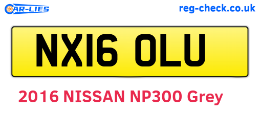 NX16OLU are the vehicle registration plates.