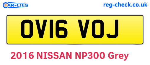 OV16VOJ are the vehicle registration plates.