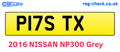 P17STX are the vehicle registration plates.