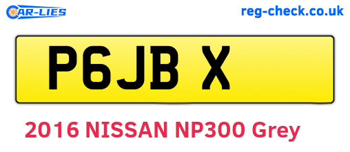 P6JBX are the vehicle registration plates.