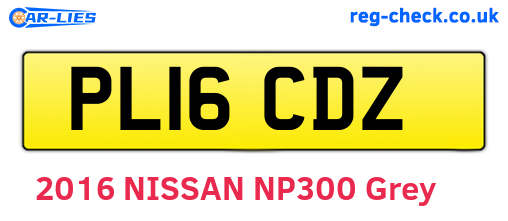 PL16CDZ are the vehicle registration plates.