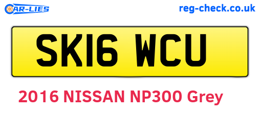 SK16WCU are the vehicle registration plates.