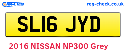 SL16JYD are the vehicle registration plates.