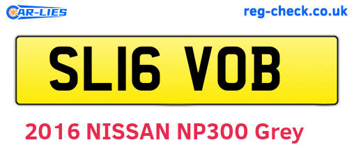 SL16VOB are the vehicle registration plates.