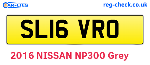 SL16VRO are the vehicle registration plates.