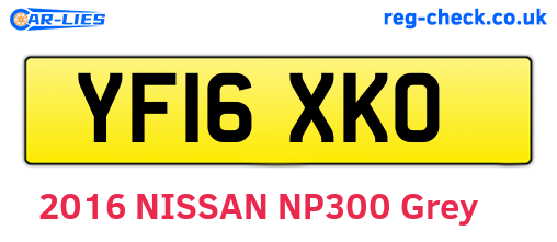 YF16XKO are the vehicle registration plates.