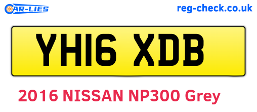 YH16XDB are the vehicle registration plates.