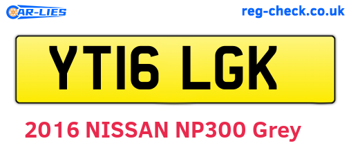 YT16LGK are the vehicle registration plates.