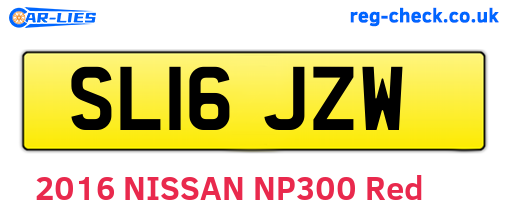 SL16JZW are the vehicle registration plates.