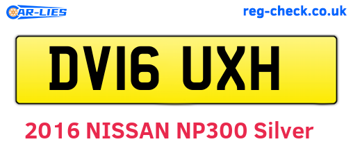DV16UXH are the vehicle registration plates.