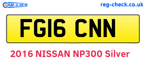 FG16CNN are the vehicle registration plates.