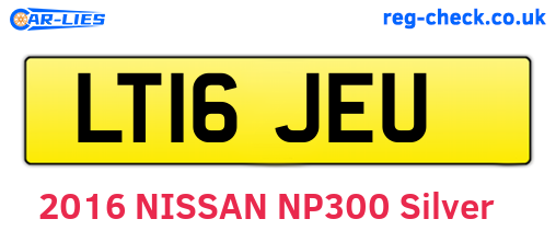 LT16JEU are the vehicle registration plates.