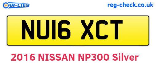 NU16XCT are the vehicle registration plates.