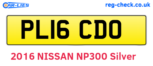 PL16CDO are the vehicle registration plates.