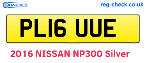 PL16UUE are the vehicle registration plates.