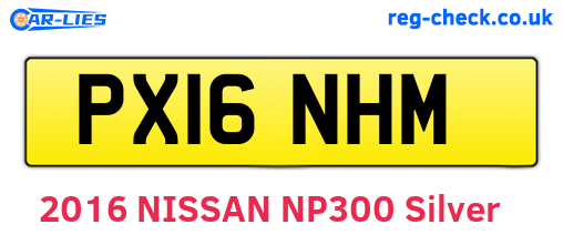 PX16NHM are the vehicle registration plates.