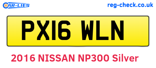 PX16WLN are the vehicle registration plates.