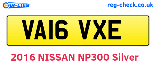 VA16VXE are the vehicle registration plates.