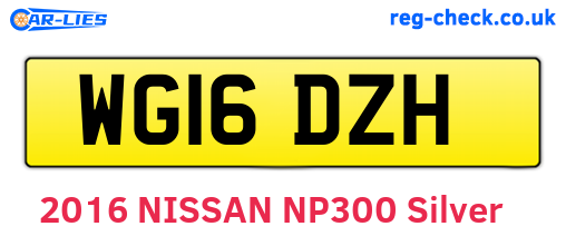 WG16DZH are the vehicle registration plates.